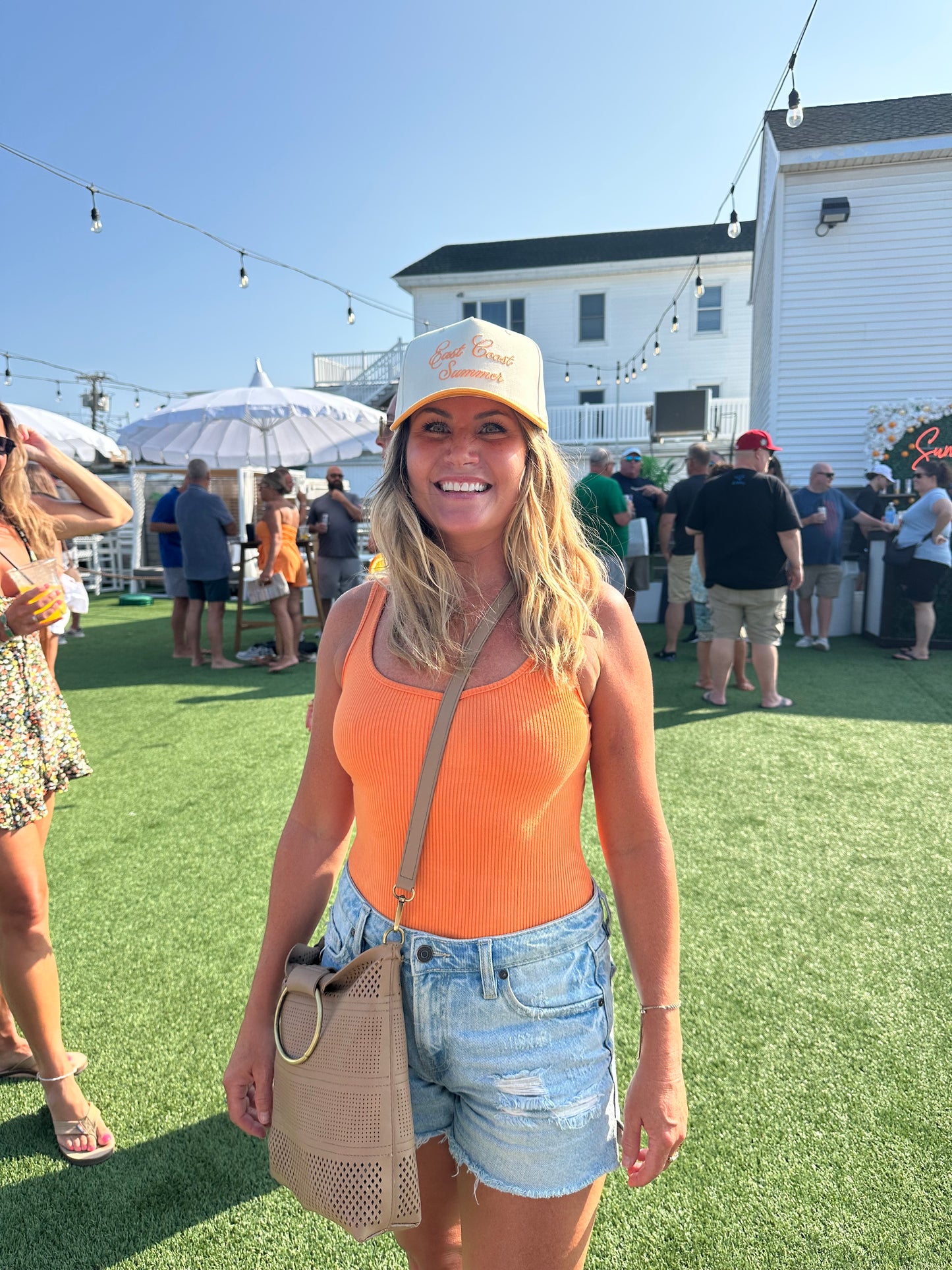 “East Coast Summer" Hat in Creamsicle