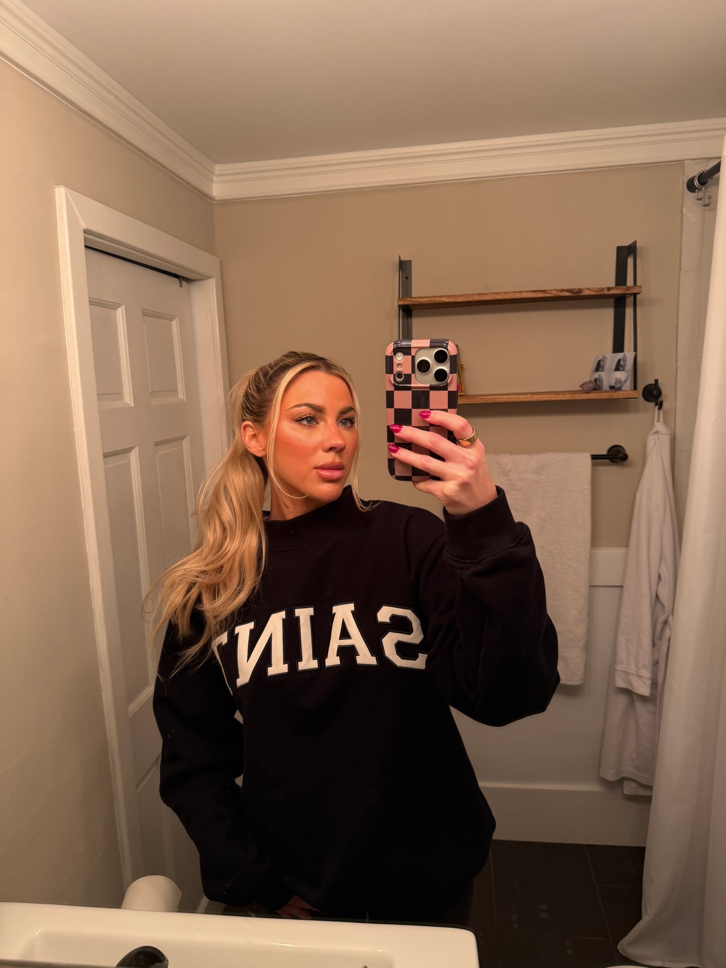 "SAINT" Varsity Mockneck