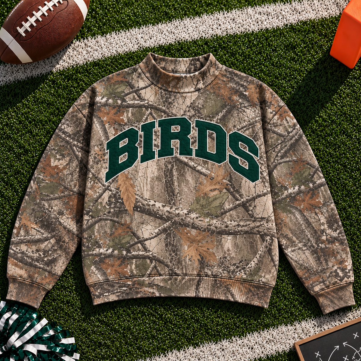 PREORDER BIRDS Varsity Mockneck