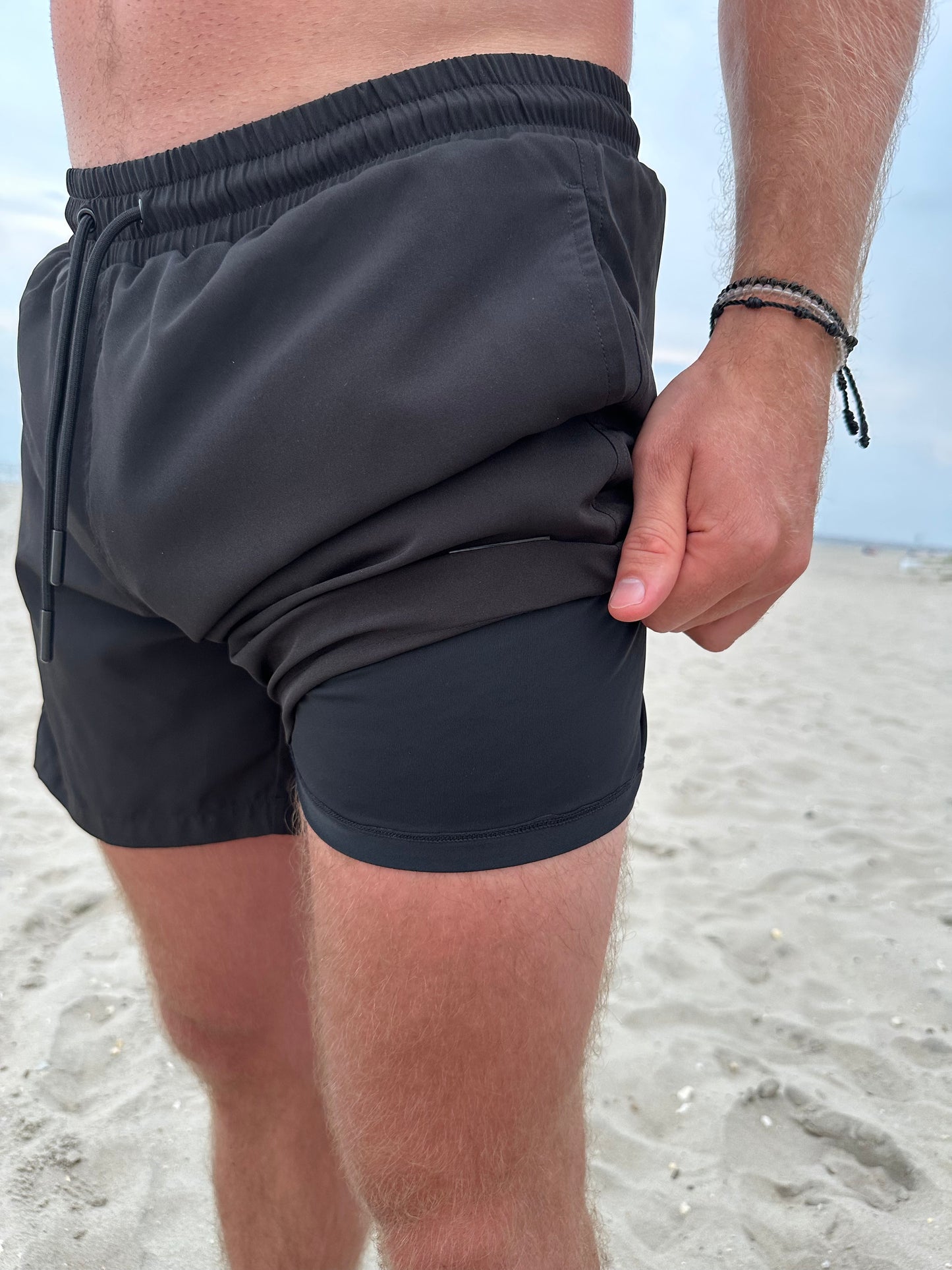 Men's Black Swim Trunks
