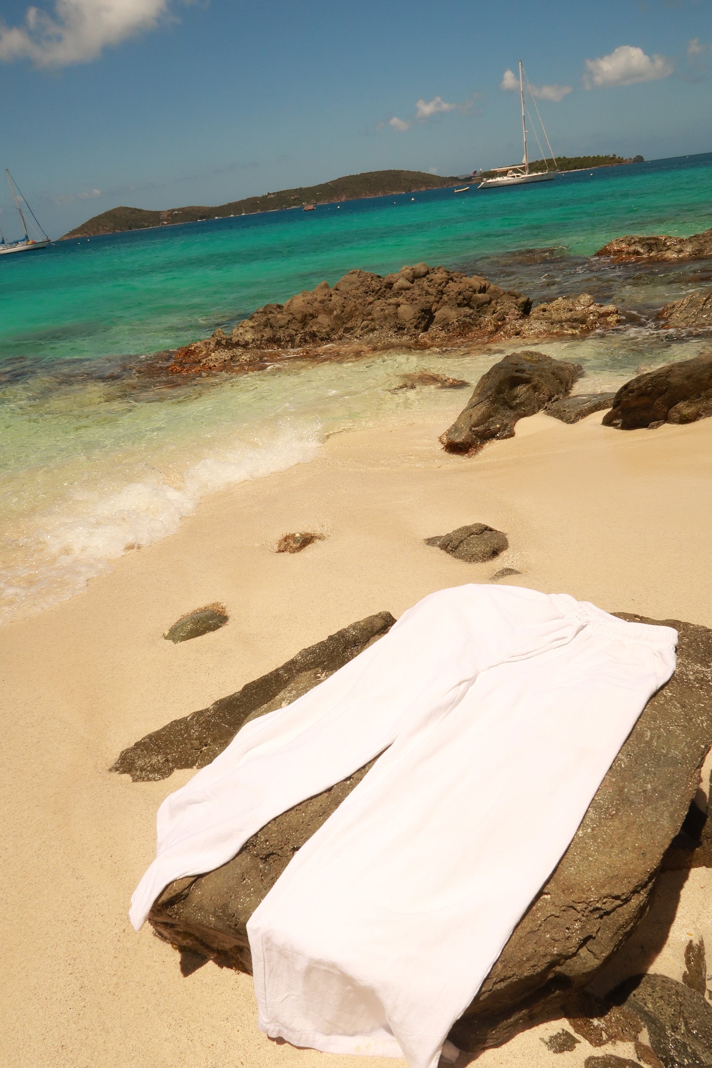 White Linen Beach Pant